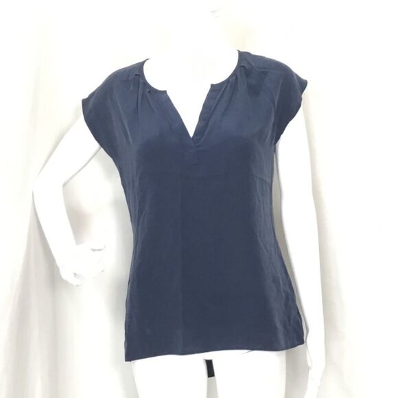 Max Studio Silk V-Neck Top (UC10) - Picture 1 of 8